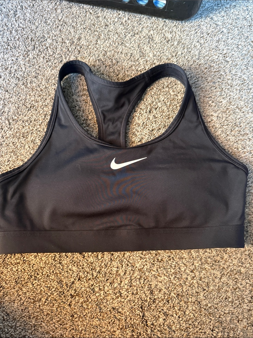 Nike Black Sports Bra with White Swoosh Racerback